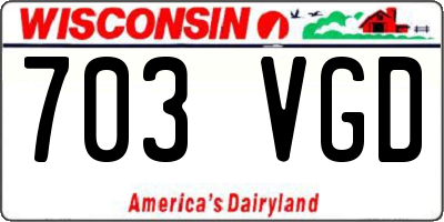 WI license plate 703VGD