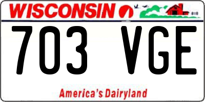 WI license plate 703VGE