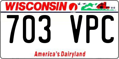 WI license plate 703VPC
