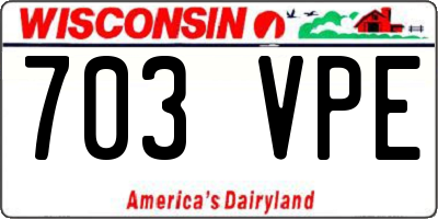 WI license plate 703VPE