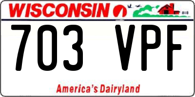 WI license plate 703VPF