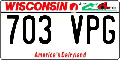 WI license plate 703VPG