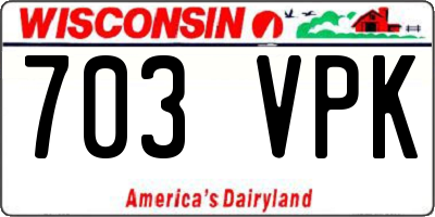 WI license plate 703VPK