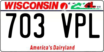 WI license plate 703VPL