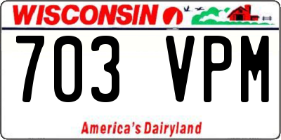 WI license plate 703VPM
