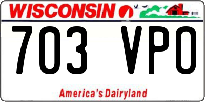 WI license plate 703VPO