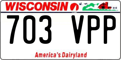 WI license plate 703VPP