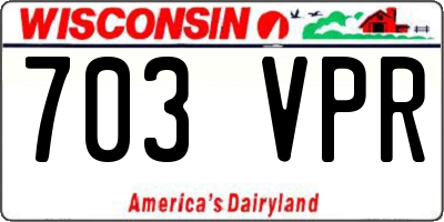 WI license plate 703VPR