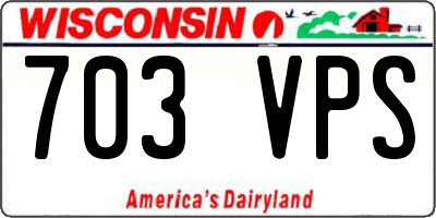 WI license plate 703VPS