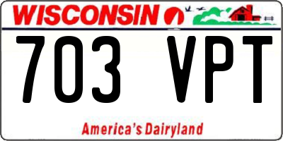 WI license plate 703VPT