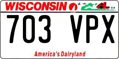 WI license plate 703VPX