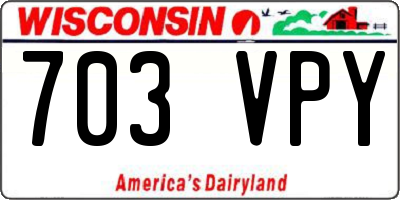 WI license plate 703VPY