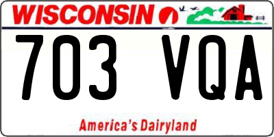 WI license plate 703VQA