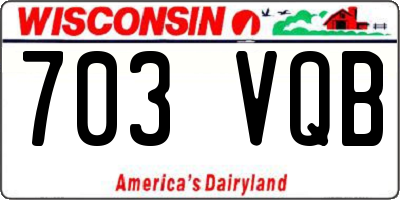 WI license plate 703VQB