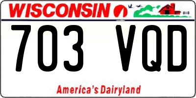 WI license plate 703VQD