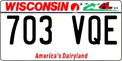 WI license plate 703VQE