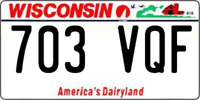 WI license plate 703VQF