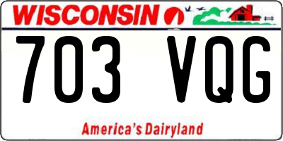 WI license plate 703VQG