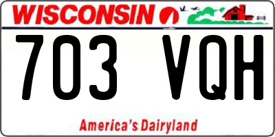 WI license plate 703VQH