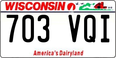 WI license plate 703VQI