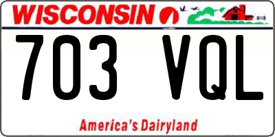 WI license plate 703VQL
