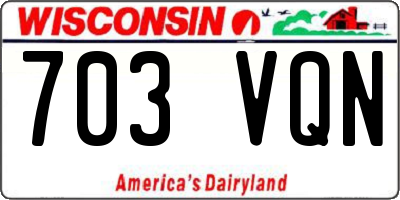 WI license plate 703VQN