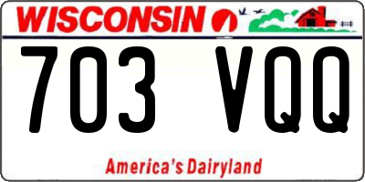 WI license plate 703VQQ