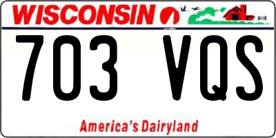 WI license plate 703VQS
