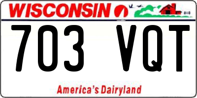 WI license plate 703VQT
