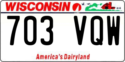 WI license plate 703VQW