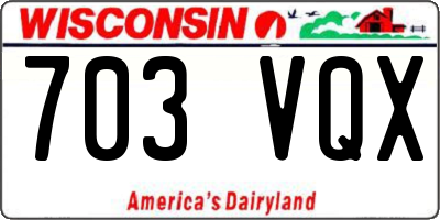 WI license plate 703VQX