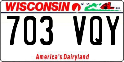 WI license plate 703VQY