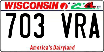 WI license plate 703VRA