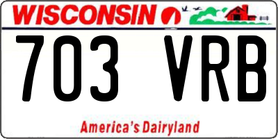 WI license plate 703VRB