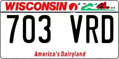 WI license plate 703VRD