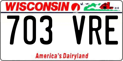 WI license plate 703VRE