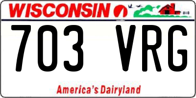 WI license plate 703VRG