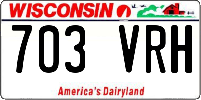 WI license plate 703VRH