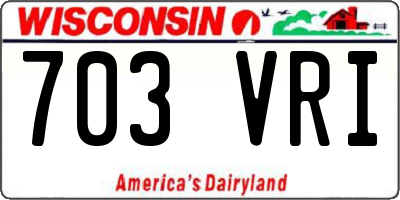 WI license plate 703VRI