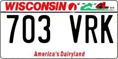 WI license plate 703VRK