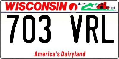 WI license plate 703VRL