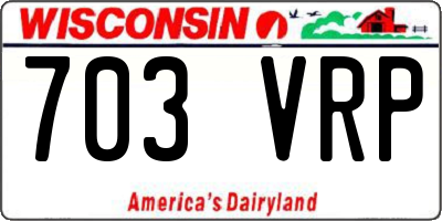 WI license plate 703VRP
