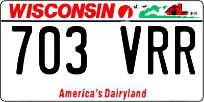 WI license plate 703VRR