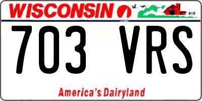 WI license plate 703VRS