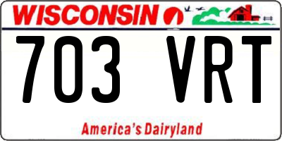 WI license plate 703VRT