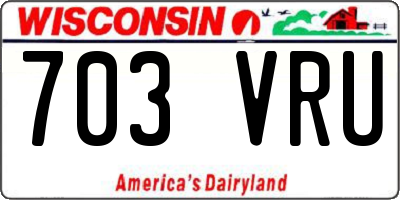 WI license plate 703VRU