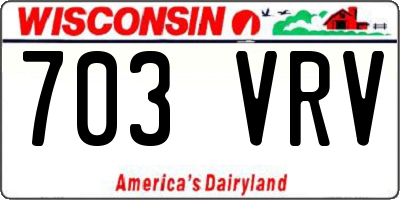 WI license plate 703VRV