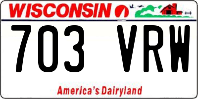 WI license plate 703VRW
