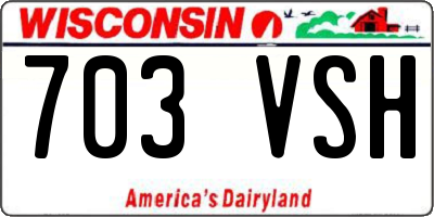 WI license plate 703VSH