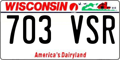 WI license plate 703VSR